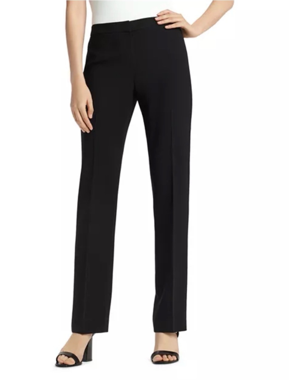 EUC Lafayette 148 Classic Straight-Leg Tailored Suit Dress Pants Black Size 12